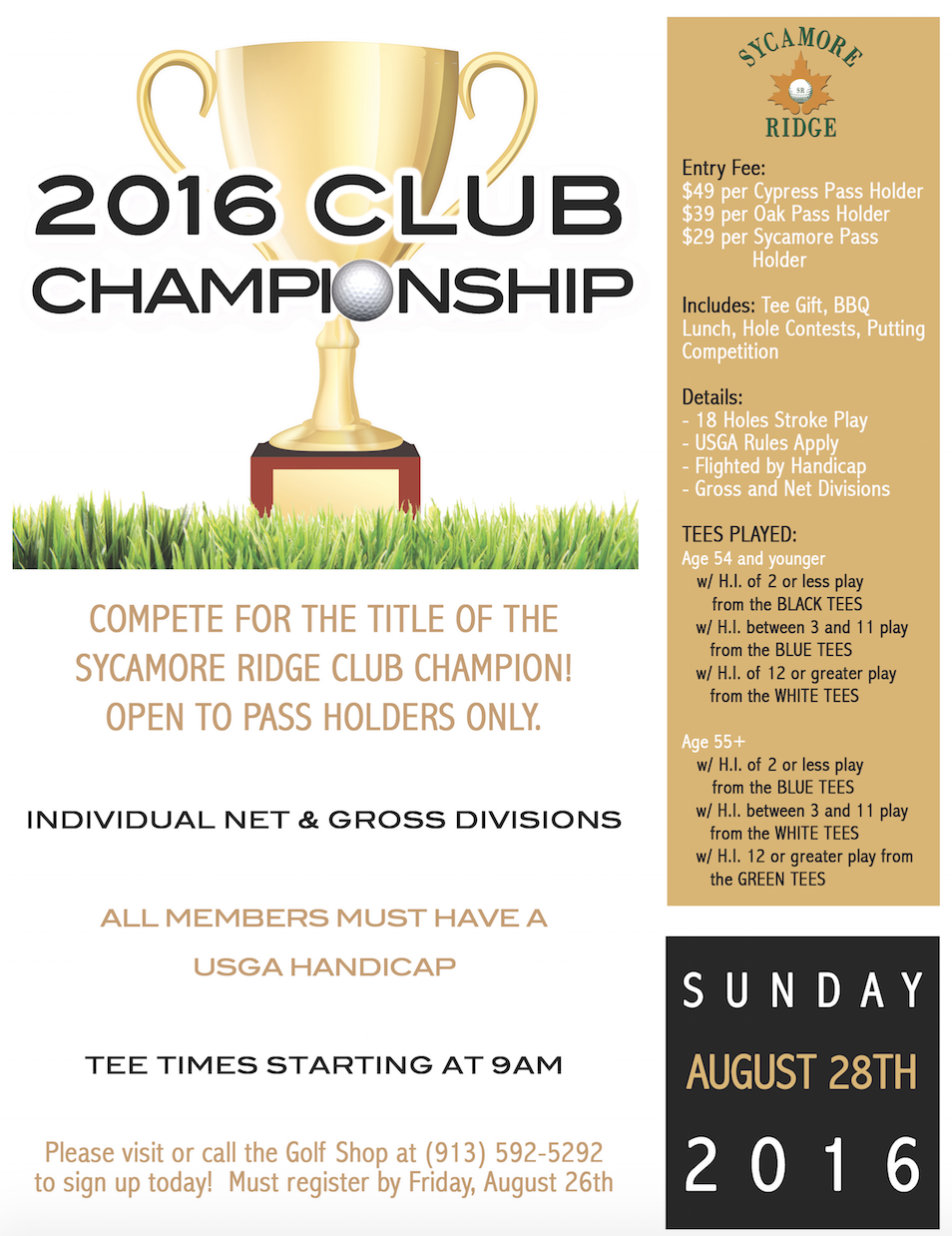 Sycamore Ridge Golf Club Home